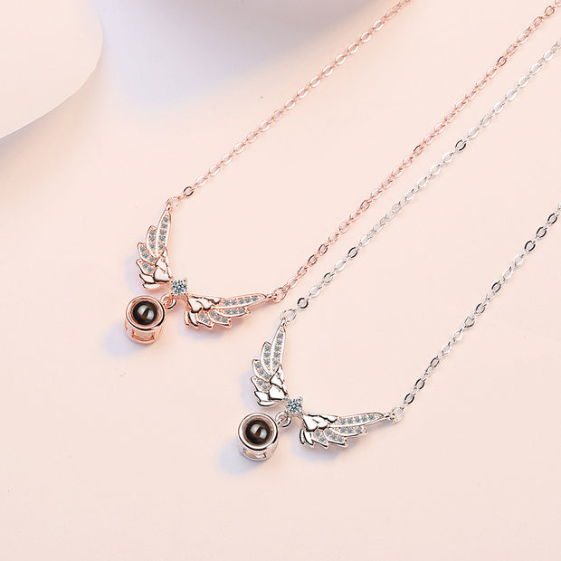 Angel Wing Projection Necklace