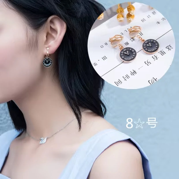 Korea Style Cute Clip on Earrings Non Pierced Earrings for Kids Party Charm Ear Cuffs Earrings No Hole Earrings New