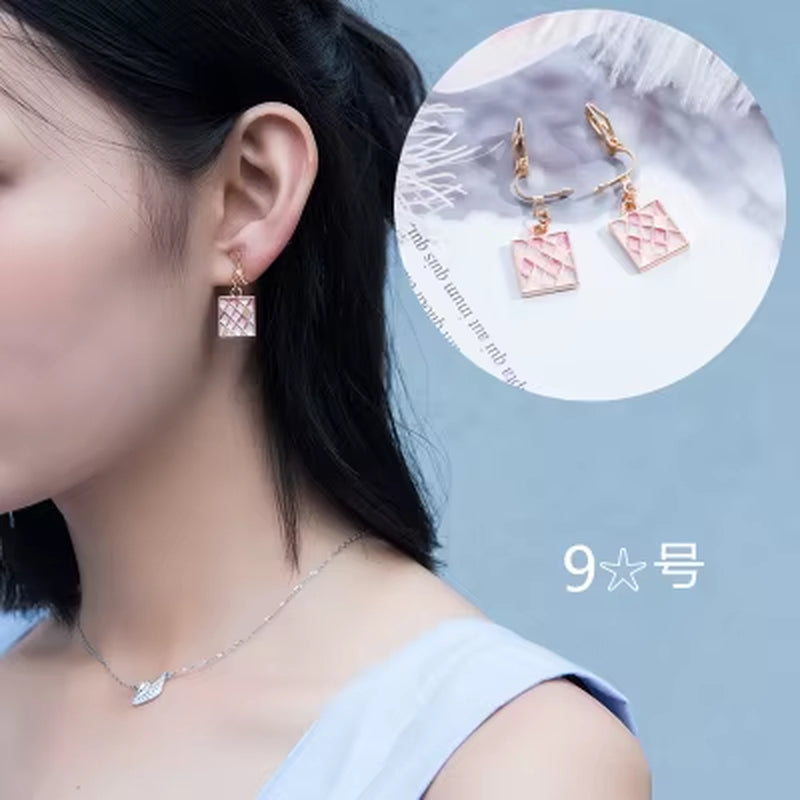 Korea Style Cute Clip on Earrings Non Pierced Earrings for Kids Party Charm Ear Cuffs Earrings No Hole Earrings New
