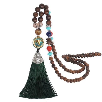Bohemia Long Necklace Women Long Chain Sweater Chain Ethnic Tassel Necklaces Bijoux Femme Colar Clothing Jewelry Wholesale Bff