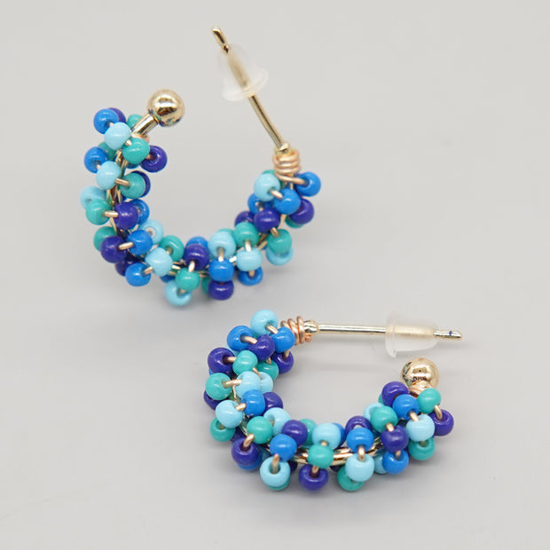 Copper Wire Winding round Women'S Earrings Small Earrings