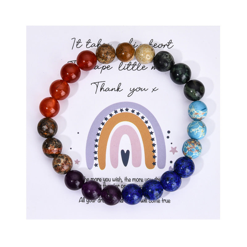 Mixed Gemstone Beaded Bracelet