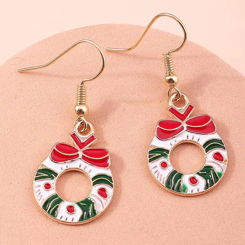 Cute Colorful Christmas Tree Drop Earrings for Women Festival Christmas Dangle Earrings Girls Party Jewelry Gifts