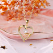 Initial Heart Necklace for Women Cubic Zirconia 14K Gold Plated Initial Heart Pendant Necklace