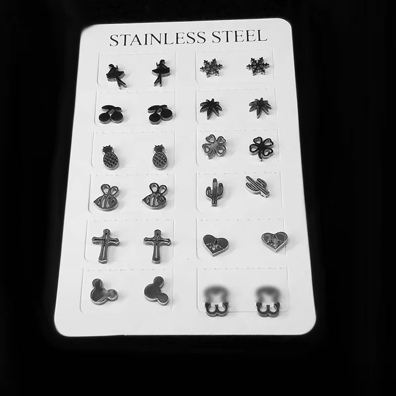 Fashion Statement Earrings 2020 Geometric round Earrings for Women Stainless Steel Earrings Stud Earrings Modern Female Jewelry