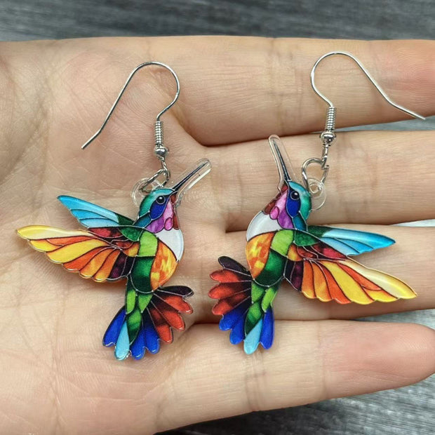 Colorful Bird Acrylic Jewelry Set