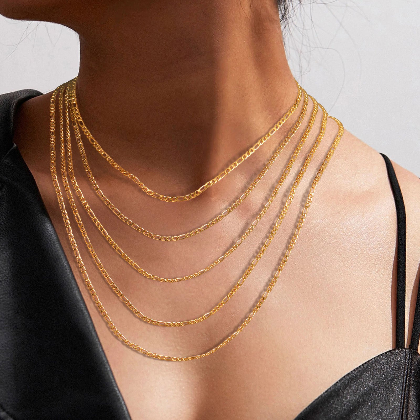 Gold Stainless Steel Chain Necklace