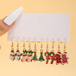 Christmas Earring Set Creative Design Santa Claus Snowman Snowflake Stars Christmas Tree Earrings and Earrings