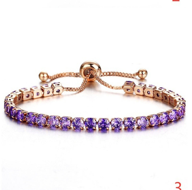 Micro-Inlaid Zircon Crystal Bracelet