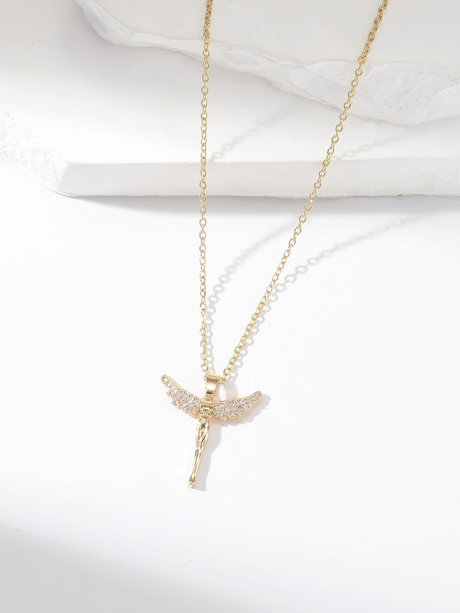 1Pc Classic & Delicate Lucky Goddess Angel Pendant Women'S Clavicle Necklace Decoration Gift