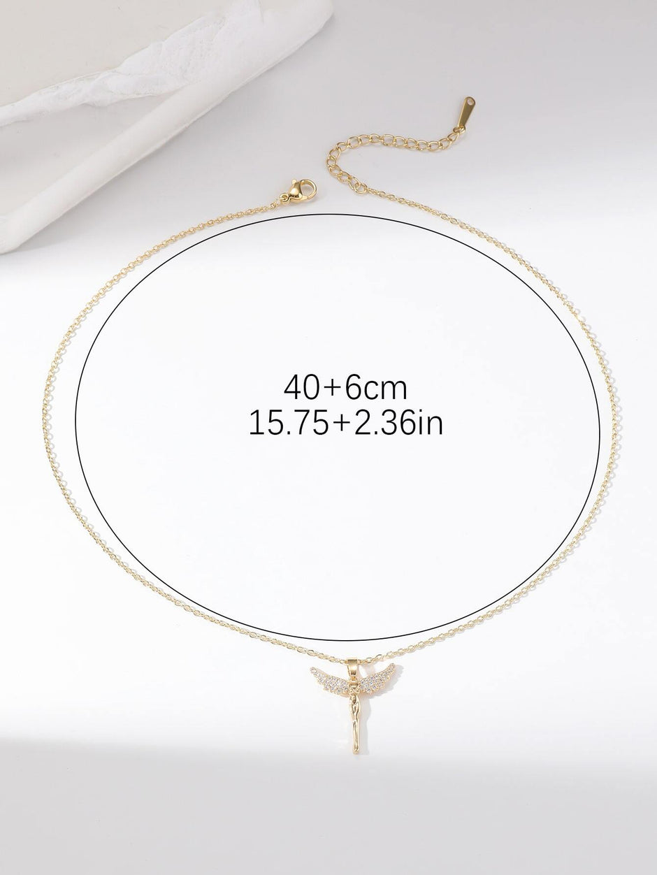 1Pc Classic & Delicate Lucky Goddess Angel Pendant Women'S Clavicle Necklace Decoration Gift