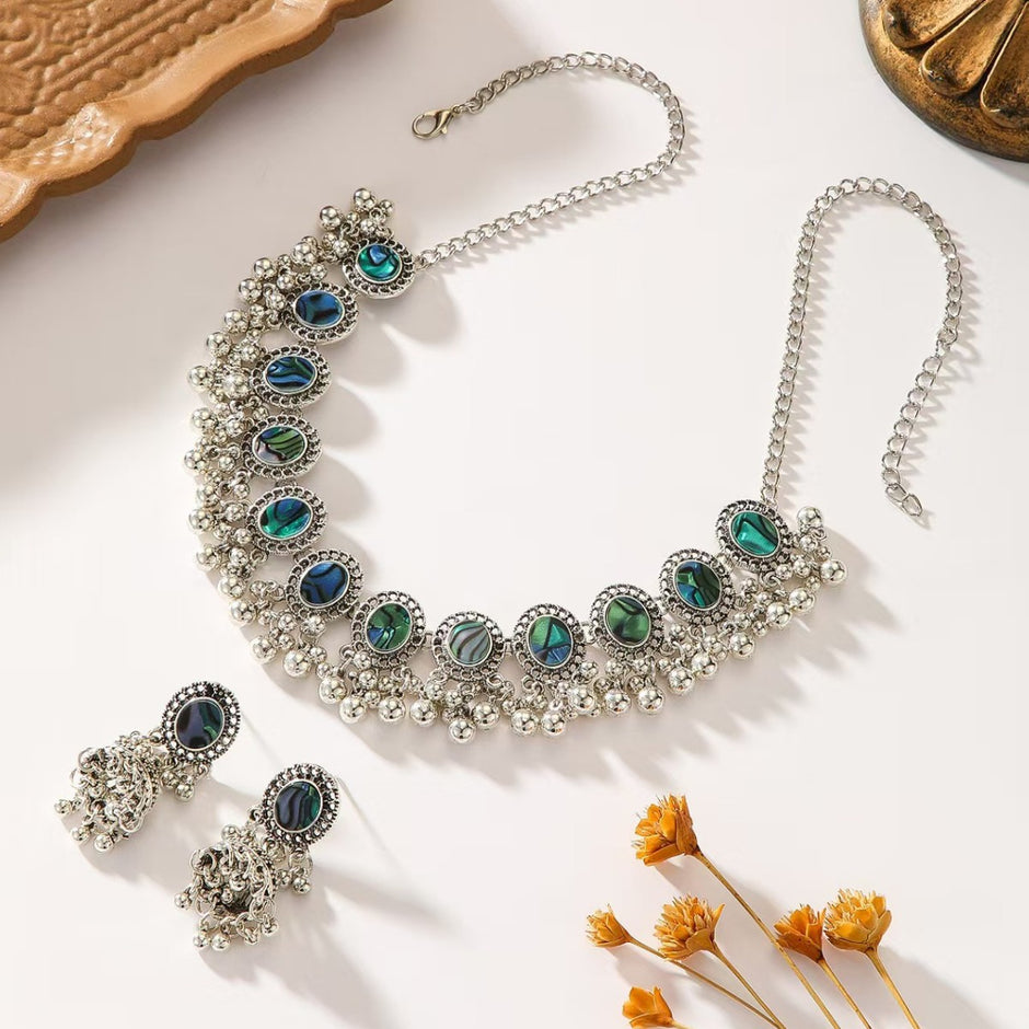 Bohemian Abalone Shell Jewelry Set