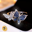 Blue & White Butterfly Ring