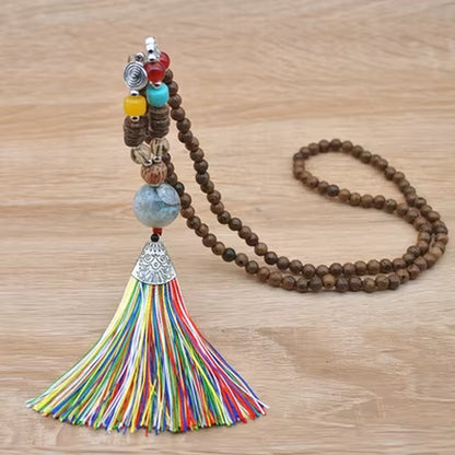 Bohemia Long Necklace Women Long Chain Sweater Chain Ethnic Tassel Necklaces Bijoux Femme Colar Clothing Jewelry Wholesale Bff