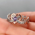 Rose Heart Wedding Ring