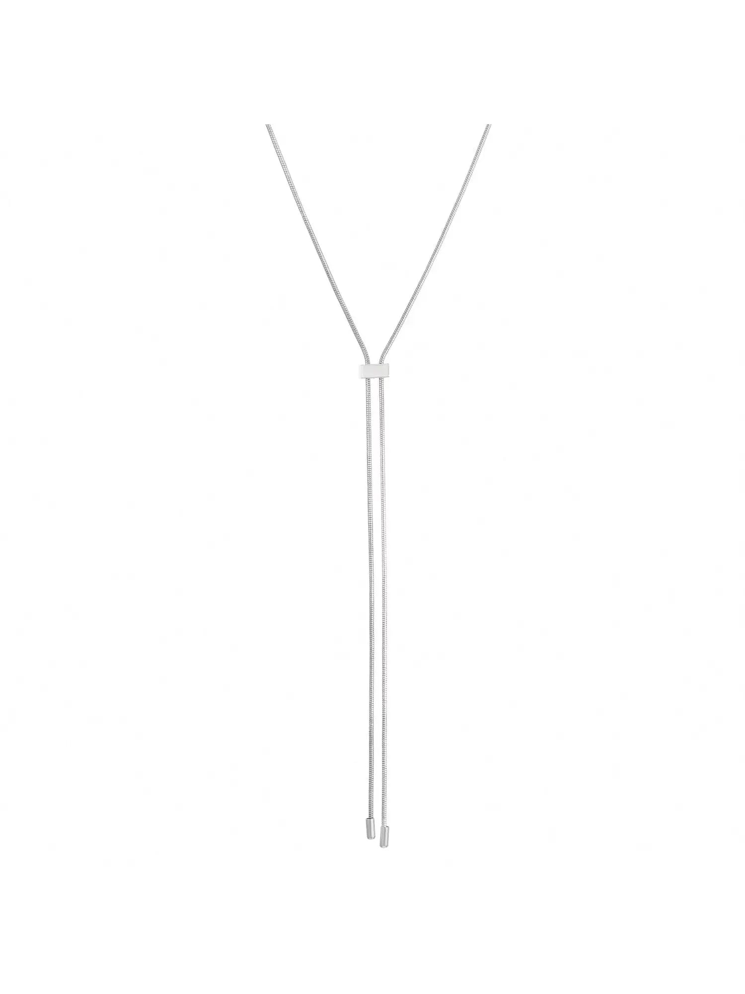 1Pc Geometric Charm Y Lariat Necklace, Stainless Steel Jewelry