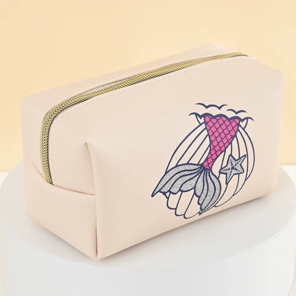 New Instagram Portable Fashion Travel Wash Bag Cute Image and Text Large Capacity Skincare Makeup Bag, Travel Women'S Accessorie