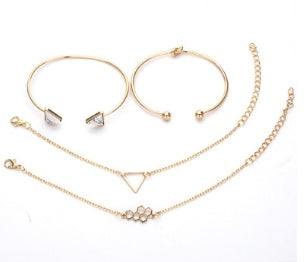 Crystal Charm Bracelet Set