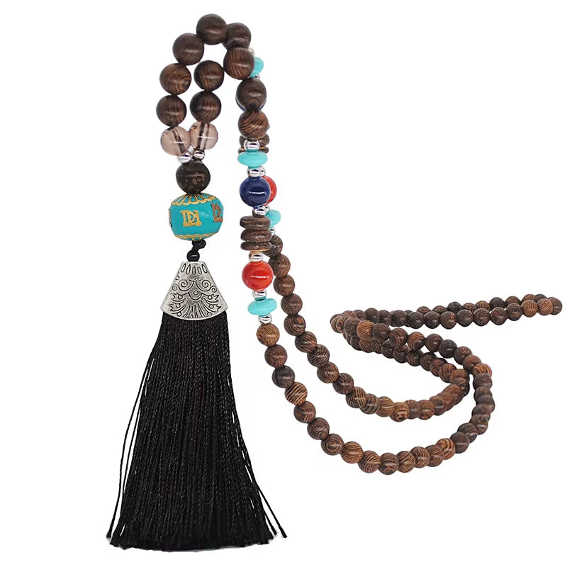 Bohemia Long Necklace Women Long Chain Sweater Chain Ethnic Tassel Necklaces Bijoux Femme Colar Clothing Jewelry Wholesale Bff
