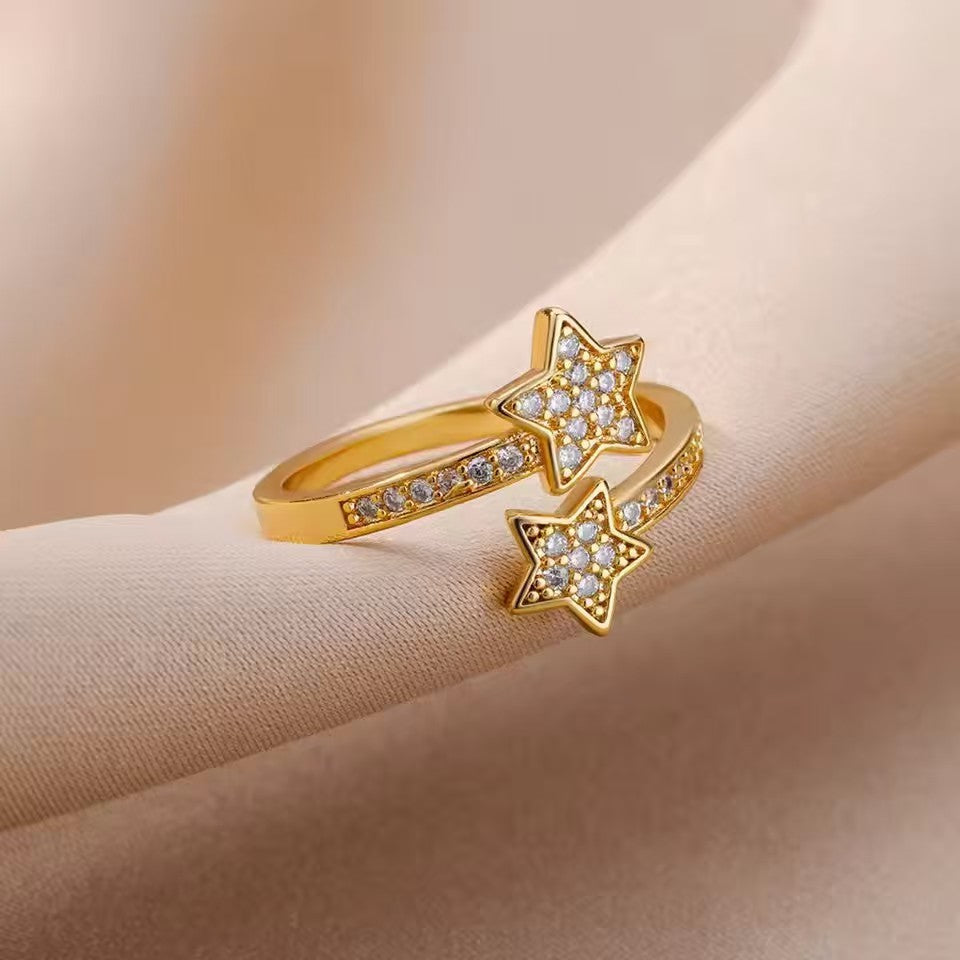 Zircon Star Open Ring