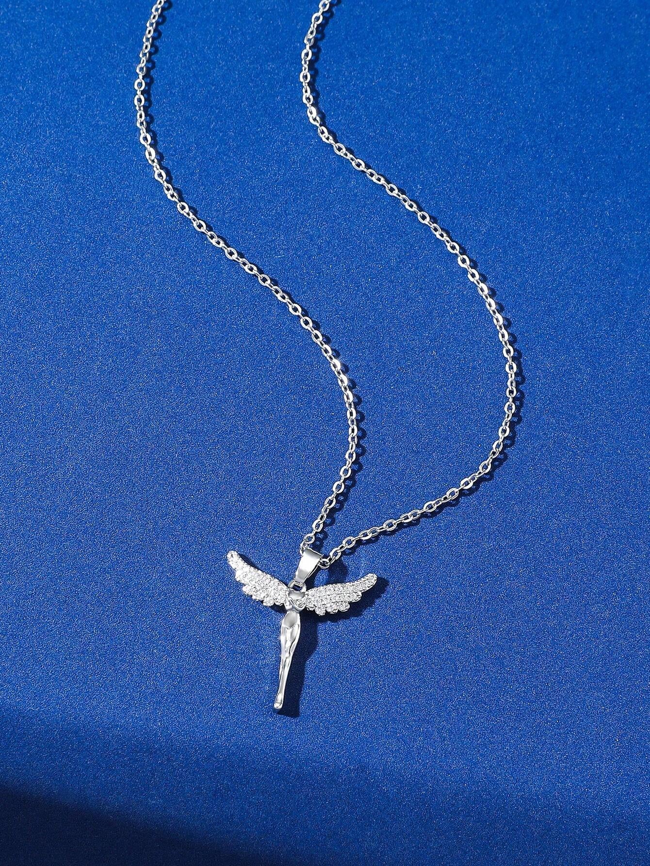 1Pc Classic & Delicate Lucky Goddess Angel Pendant Women'S Clavicle Necklace Decoration Gift