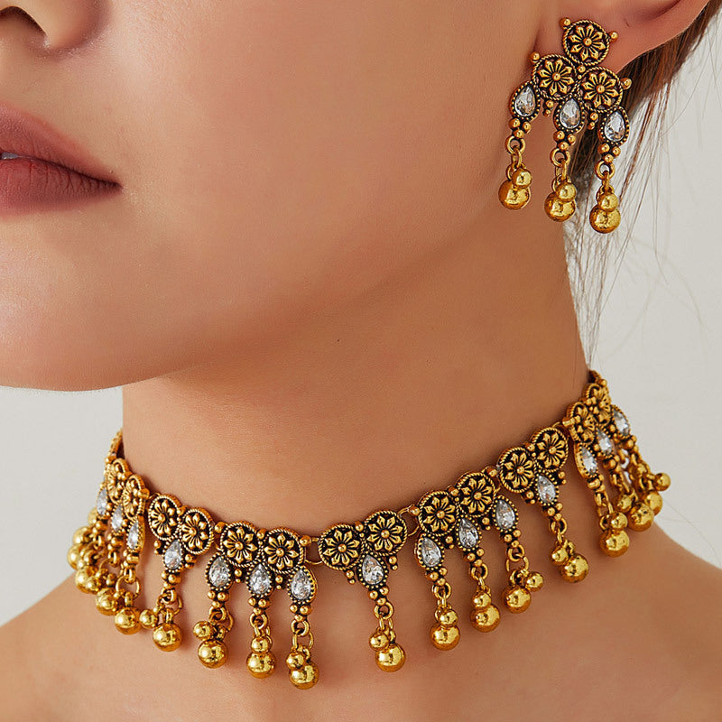 Vintage Gold Gemstone Jewelry Set