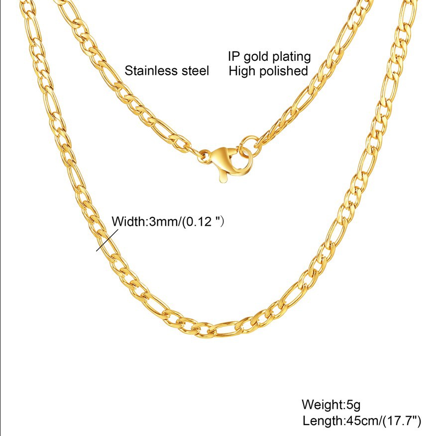 Gold Stainless Steel Chain Necklace
