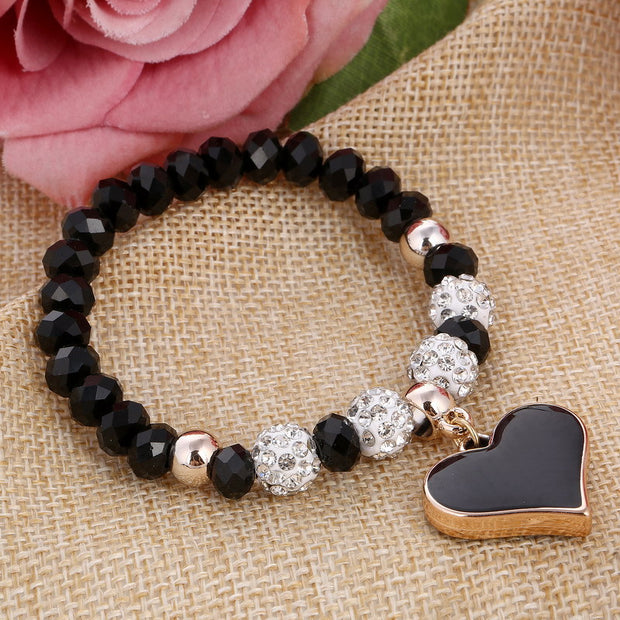 Love Pendant Crystal Bracelet