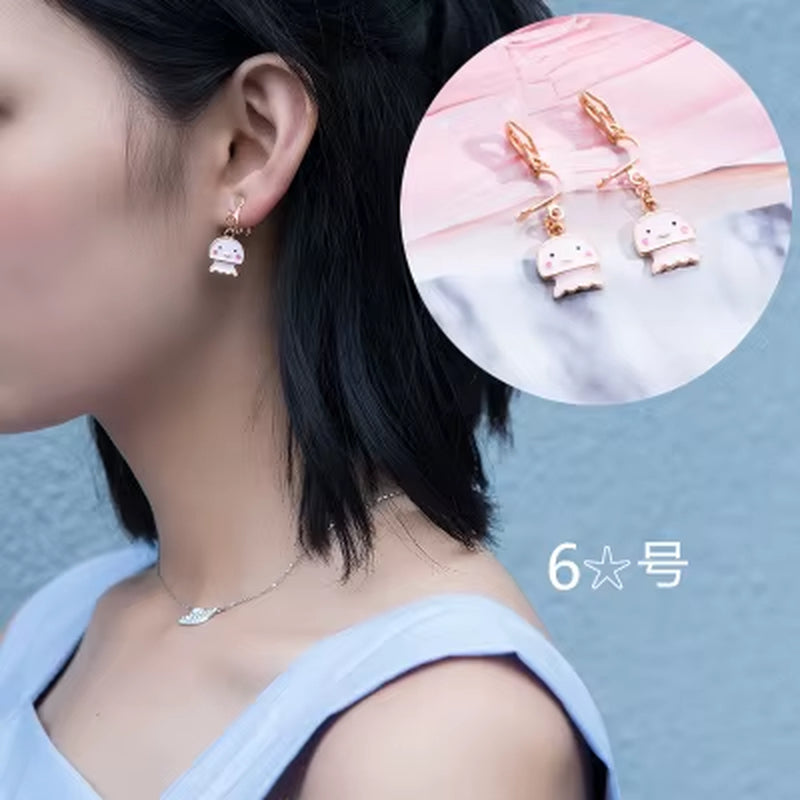 Korea Style Cute Clip on Earrings Non Pierced Earrings for Kids Party Charm Ear Cuffs Earrings No Hole Earrings New