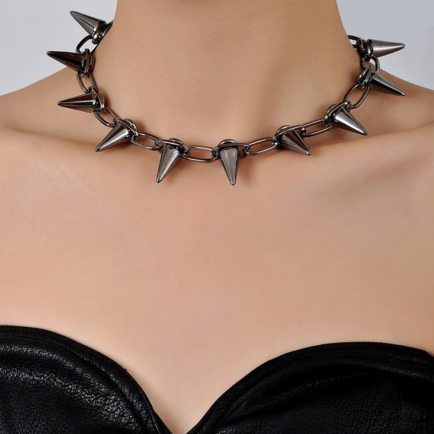 Punk Stud Pendant Necklace
