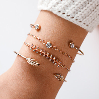 Crystal Charm Bracelet Set