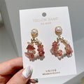 Pearl & Crystal Leaf Earrings