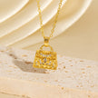 Zircon Handbag Pendant Necklace
