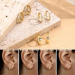 3 Pairs Gold Hoop Earrings Set for Women 14K Gold Filled Small Huggie Hoop Earri