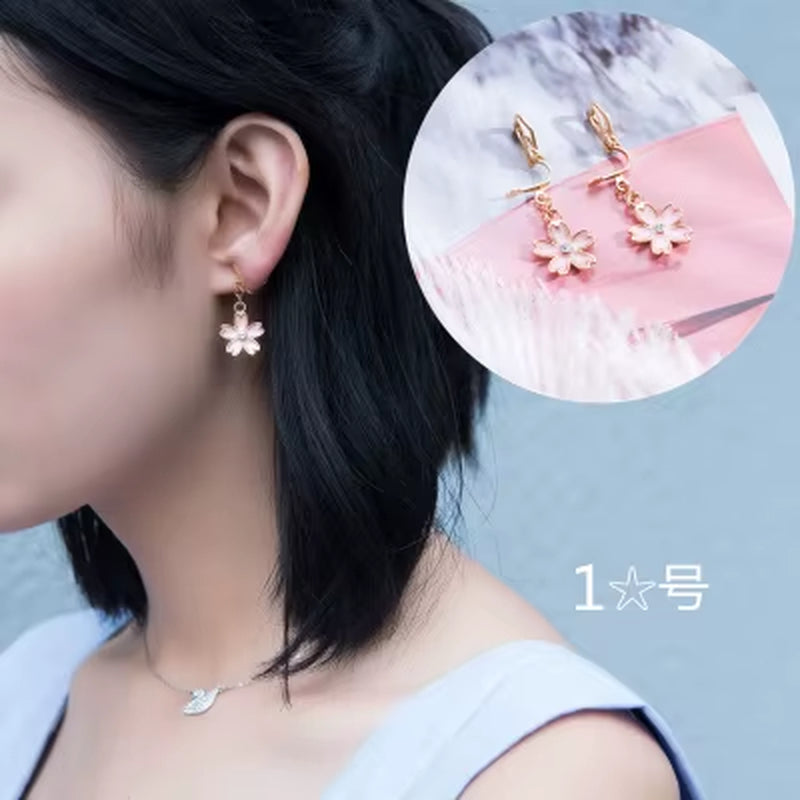 Korea Style Cute Clip on Earrings Non Pierced Earrings for Kids Party Charm Ear Cuffs Earrings No Hole Earrings New