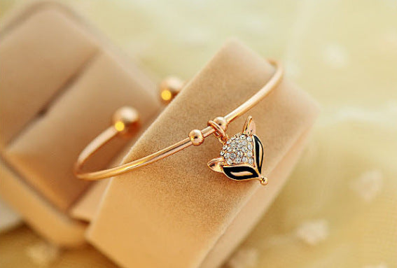 Rose Gold Crystal Bow Bracelet
