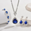 Sapphire & Ruby Teardrop Jewelry Set