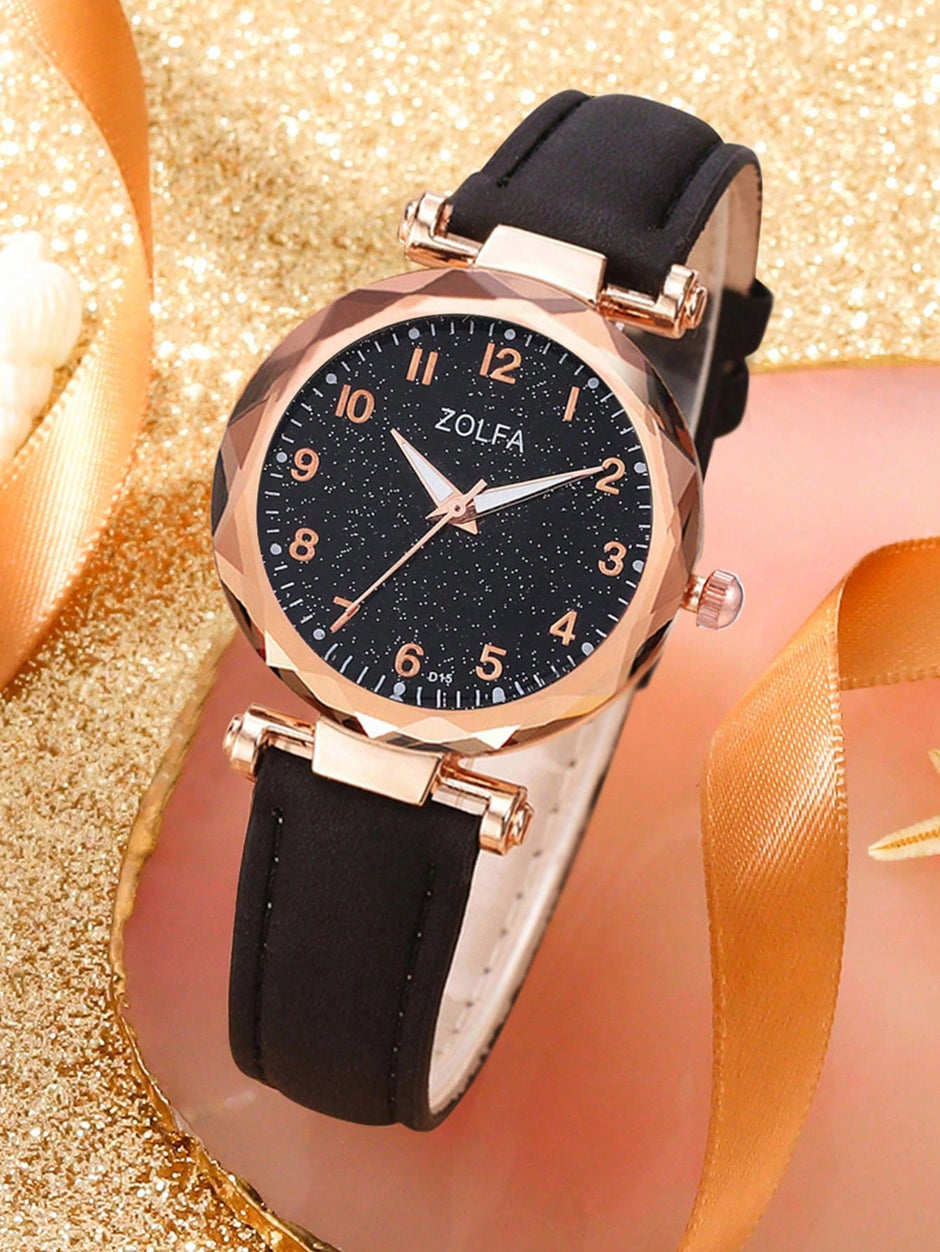 5Pcs Cute White Silicone Watch Girls Quartz Watch Necklace Bracelet Earrings Jewelry Jewelry Set Halloween Gift Christmas Gift Friends the Best Choice
