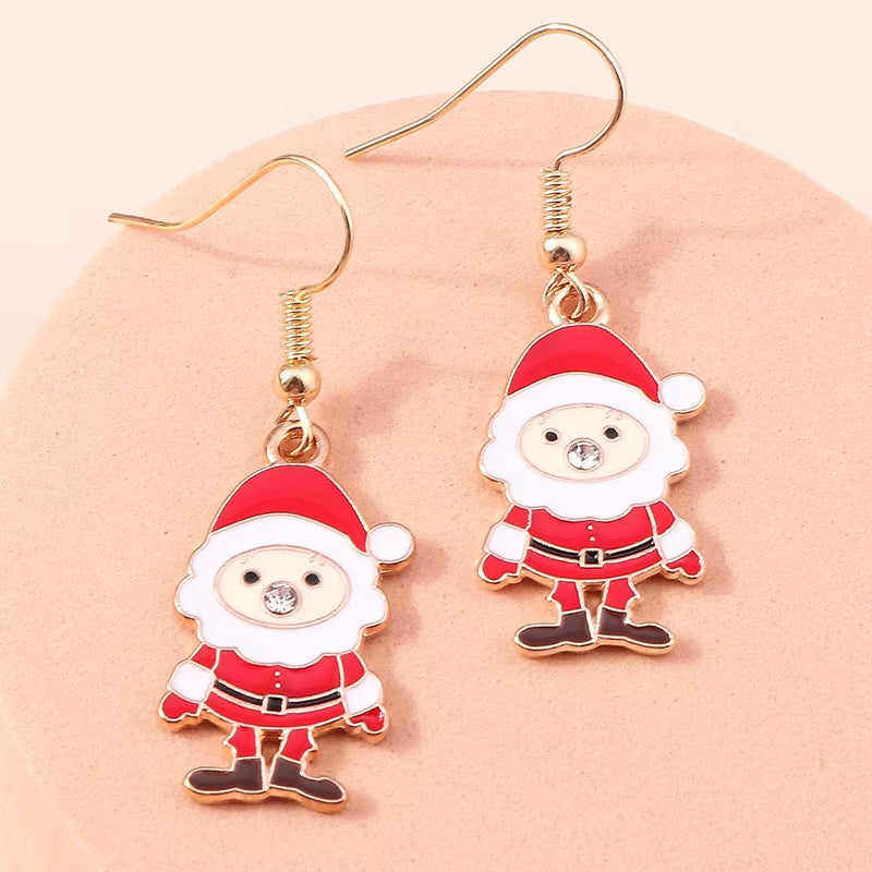 Cute Colorful Christmas Tree Drop Earrings for Women Festival Christmas Dangle Earrings Girls Party Jewelry Gifts