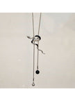 1Pc Geometric Charm Y Lariat Necklace, Stainless Steel Jewelry
