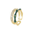 Zircon Bamboo Open Ring