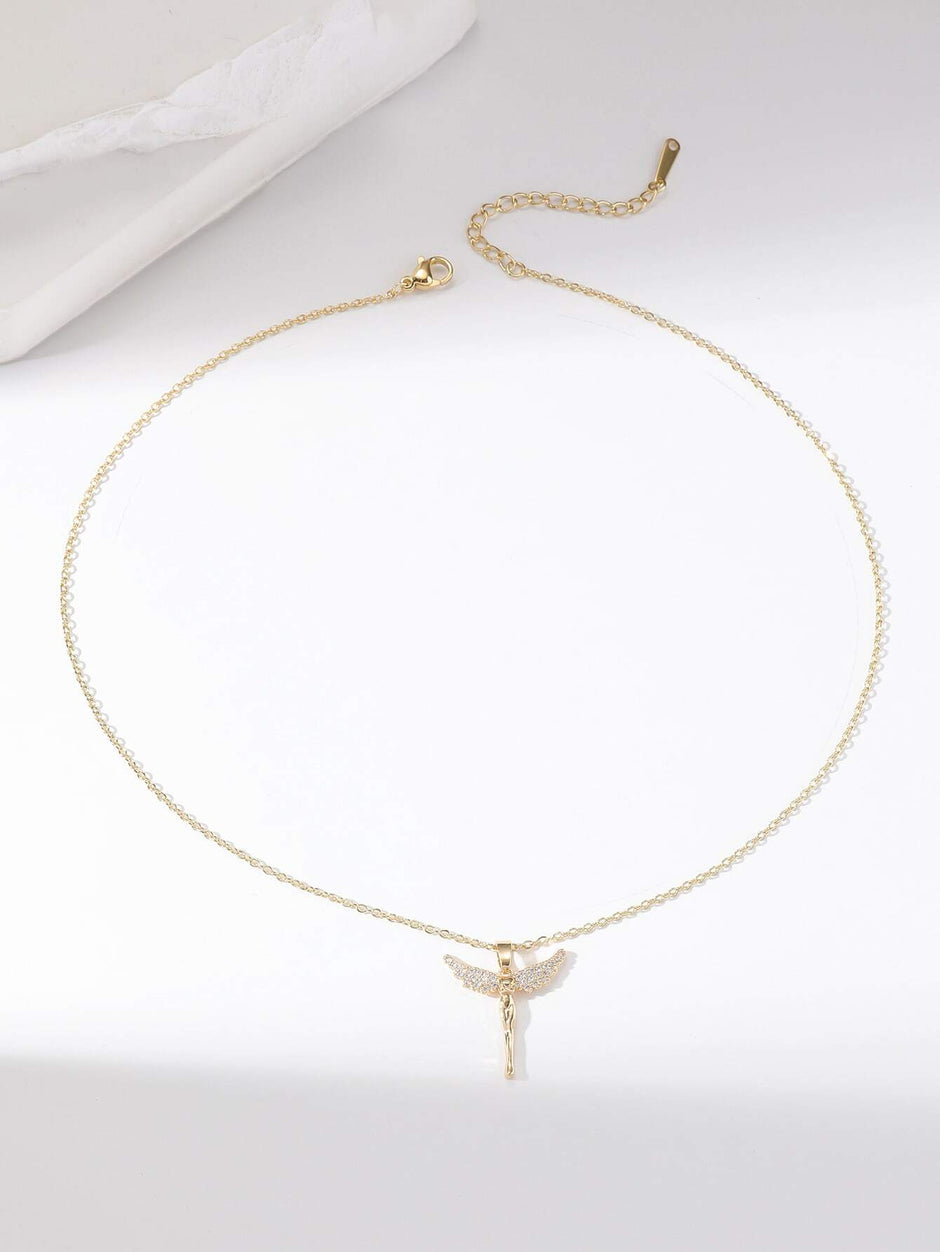 1Pc Classic & Delicate Lucky Goddess Angel Pendant Women'S Clavicle Necklace Decoration Gift
