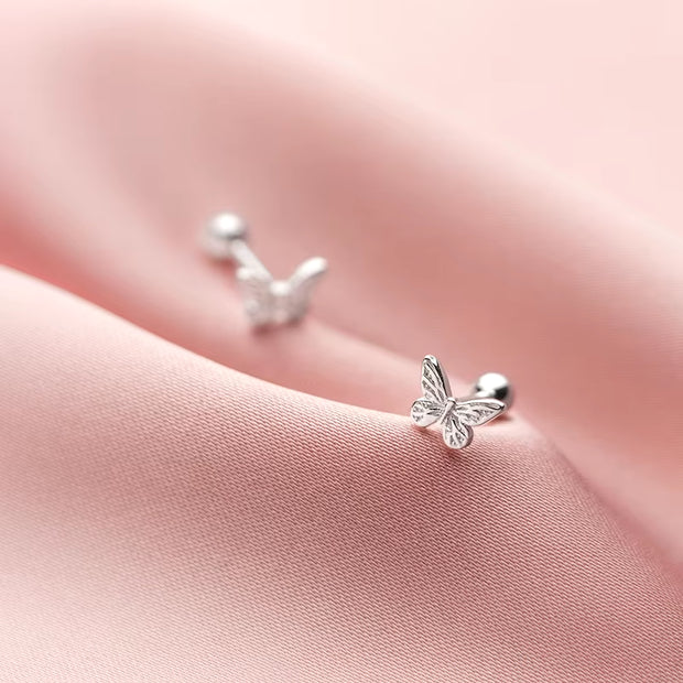 925 Sterling Silver Butterfly Earrings for Women Stud 925 Small Silver Earrings Jewelry Woman Earring Stud Silver 925