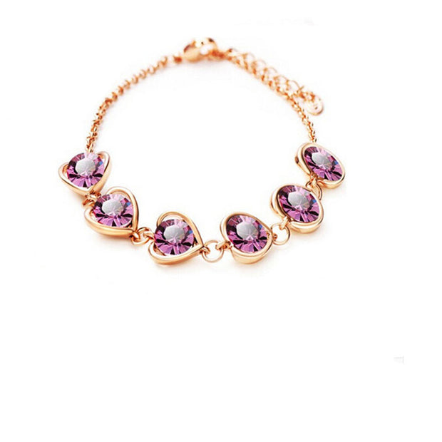 Crystal Heart Bracelet