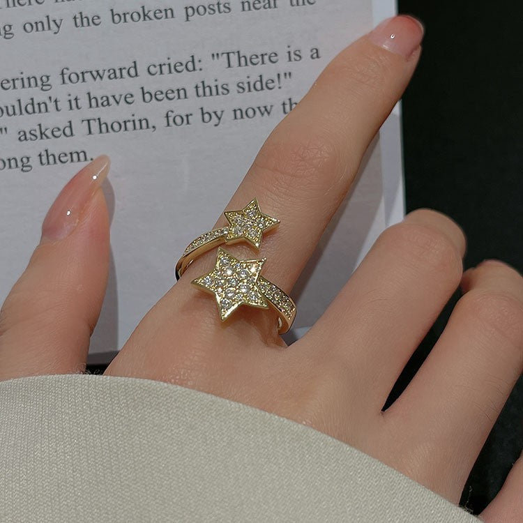 Zircon Star Open Ring