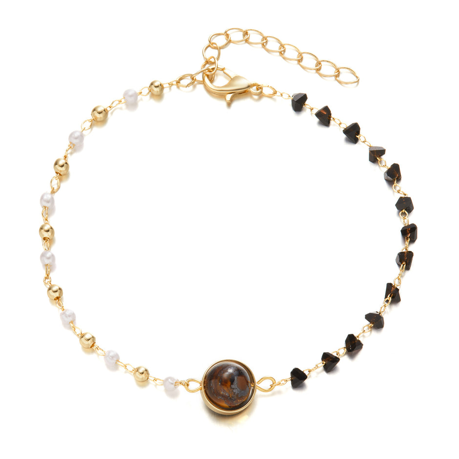 Pearl & Crystal Bead Bracelet