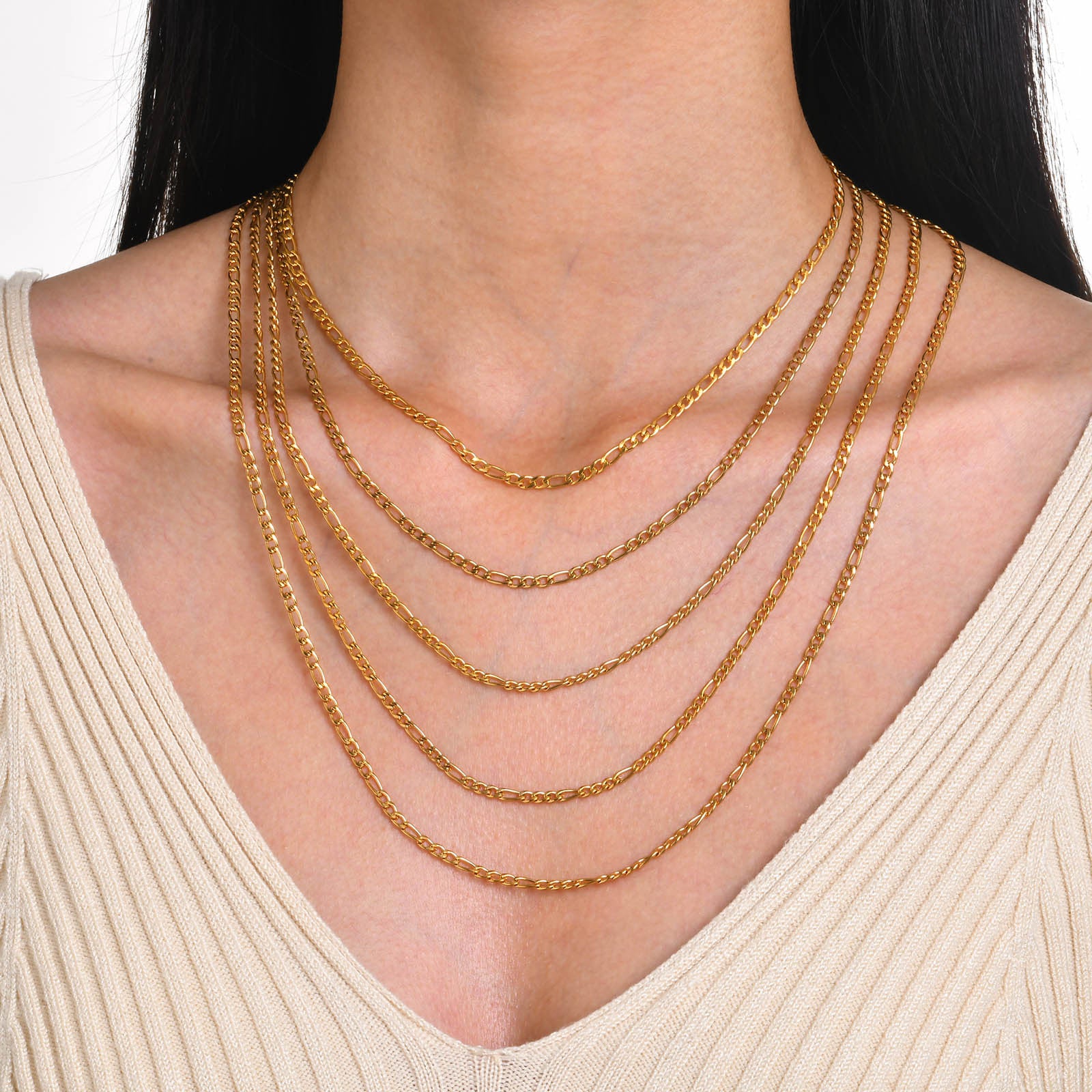 Gold Stainless Steel Chain Necklace