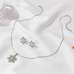 3 Pcs/Set Snowflake Necklace Earrings Christmas Luxury Jewelry Set Accessories Christmas Valentine'S Party Gifts 2021 New