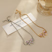 Pink Crystal Hollow Butterfly Bracelet