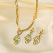 Stainless Steel Necklace Earrings Women's Jewelry Suit